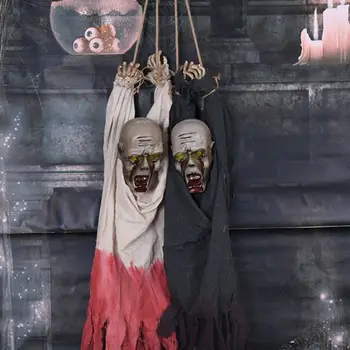 

Hanging Horror Skeleton Ghost Prop Devil Electric Ghost Doll Scary Face K4UA