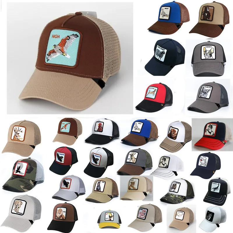 Новая Кепка в стиле хип-хоп, сетчатая бейсболка, унисекс, с вышивкой в виде животных, бейсболка для женщин и мужчин, кепка для папы, летняя кепка, Регулируемая Кость