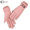 Guantes de invierno para mujer, manoplas cálidas de felpa interna a prueba de viento para mujer, guantes de piel sintética suaves y amigables con la piel con pantalla táctil, guantes de mujer ► Foto 1/6