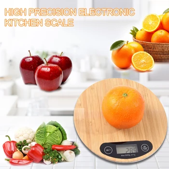 

Electronic Kitchen Food Scale Accurate Food Prep Baking Scale with LED Display, 11lb/5kg, 5 Units