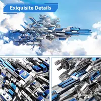 Microworld 3D Metal Jigsaws Puzzles Spaceship Warship Kits DIY Modern Assemble Toys Birthday Gift for child 350 Pieces Puzzle 1