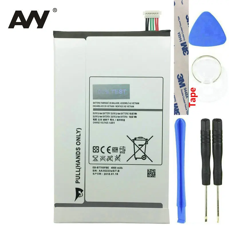 Ави EB-BT705FBE EB-BT705FBC батарея для Samsung GALAXY Tab S 8 4 T700 T705 Замена аккумуляторной батареи 4900