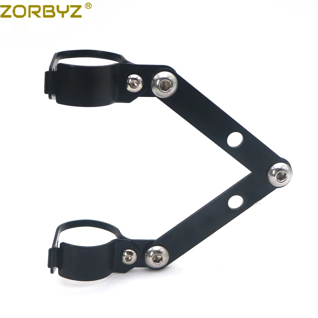 ZORBYZ Motorcycle 41-51mm Black Metal Adjustable Headlight Indicator Mounting Fork Bracket For Cafe Racer Bobber Chopper Custom