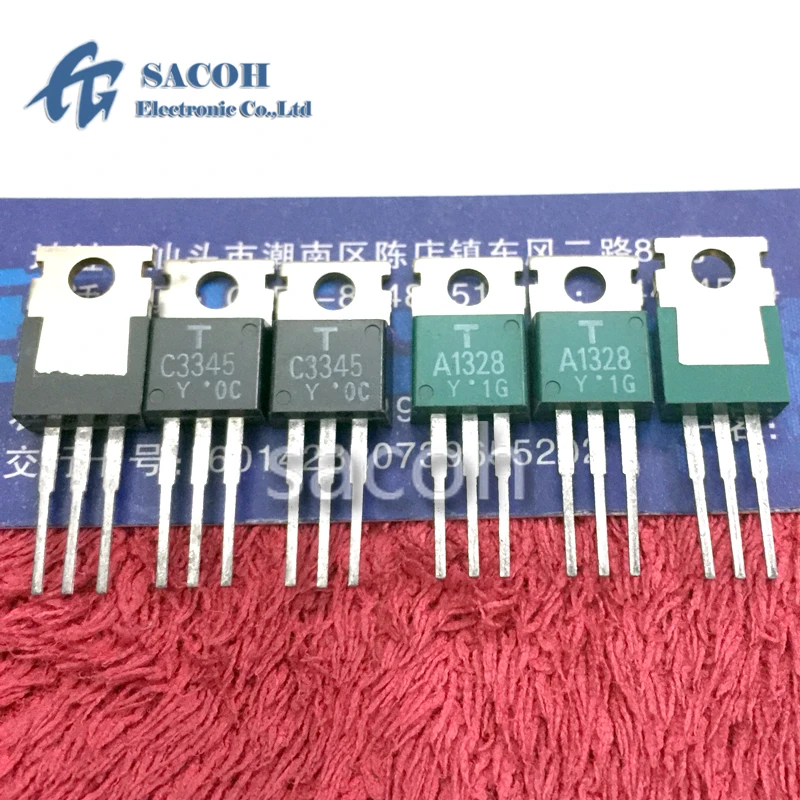 Новые оригинальные 10 пар (10 шт.) 2SA1328 A1328 + 2SC3345 C3345 TO-220 12A 60V SILICON PNP EPITAXIAL TYPE новинка оригинальные 10 пар 20 шт 2sa2210 a2210 2sc6082 c6082 фонарь 20a 50 в npn и pnp epitaxial плоский кремниевый транзистор