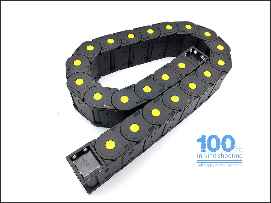 JFLO 1Meter 20 Series Towline Enclosed Bilateral opening Plastic Cable Drag Chain Wire Carrier Tanks Chain For CNC Router Machine Free shipping 12