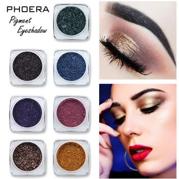 

PHOERA 12 Color Shimmer Monochrome Eyeshadow Glitter Powder Professional Waterproof Lasting Pigment Eyes Makeup Palette TSLM2