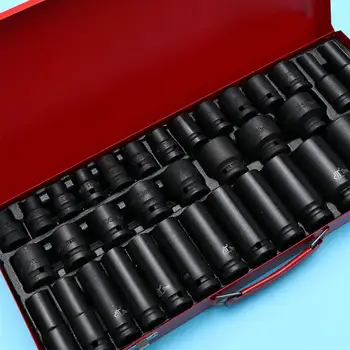 

35pcs 1/2 Inch Spline Bit Socket Set Power Drive Socket Driver Bit Tool Set Kit with Carrying Case