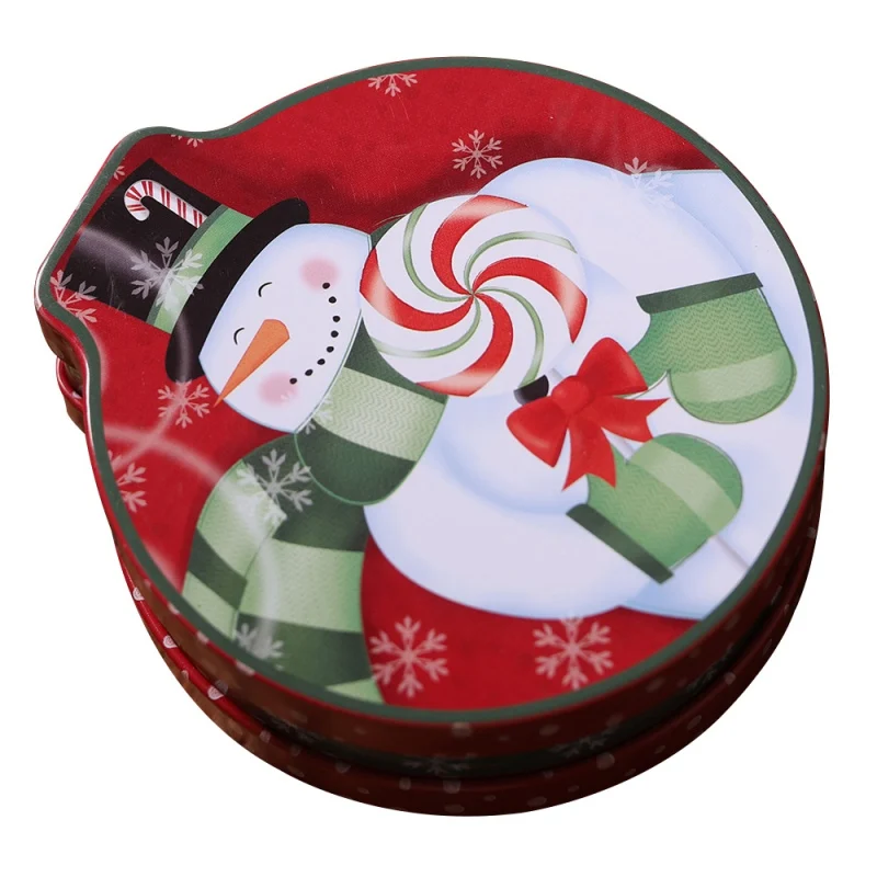 Тиснение жесть рождественские жестяные коробочки с подвесной веревкой оловянные украшения железный чай для хранения монет квадратная коробка чехол для хранения