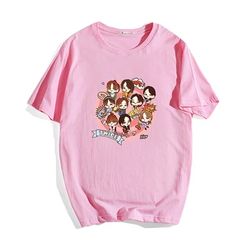 

Kpop Funny TWICE Cartoon T Shirt Harajuku Female T-shirt Hipster Streetwear Women Korean Tee Tops Plus Size Girl Summer Clothing
