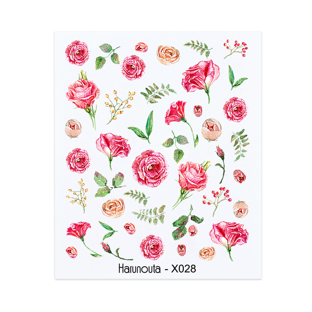 1 Sheet Nail Water Decals Transfer Lavender Spring Flower Leaves Nail Art Stickers Nail Art Manicure DIY