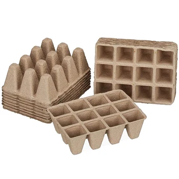 

20 Pack Seed Starter Tray, Biodegradable Peat Pots Seedling Germination Trays Organic Plant Seed Starter Tray Kit