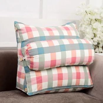 

Triangular Backrest Cushion Cotton Linen for Chair Sofa Cushions Bed Rest Back Pillow Waist Cushion Office Home Decor 45x45x20cm