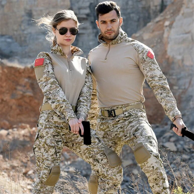 Conjuntos de camisa y pantalones para hombre y mujer, Tops militares tácticos, pantalones de camuflaje, traje de tiro al aire libre, conjunto deportivo 8XL _ - AliExpress Mobile