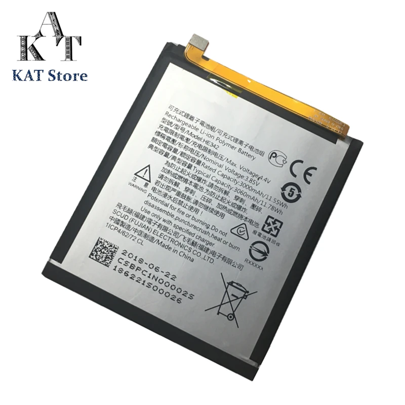 HE342 3060 аккумулятор для телефона, мАч для Nokia X6 6,1 Plus TA-1099 Замена батареи высокого качества AAA+ Инструменты