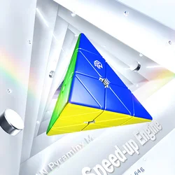 Gan pyraminxm 3x3x3 cor stickerless cubo magnético 3x3 quebra cabeça cubos mágicos velocidade profissional brinquedos educativos para estudantes crianças