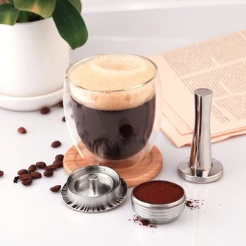 

Coffee Capsule Cup Stainless Steel Refillable Filter Shell for Vertuo Plus Applicable To gca1 env135 Coffee Machine