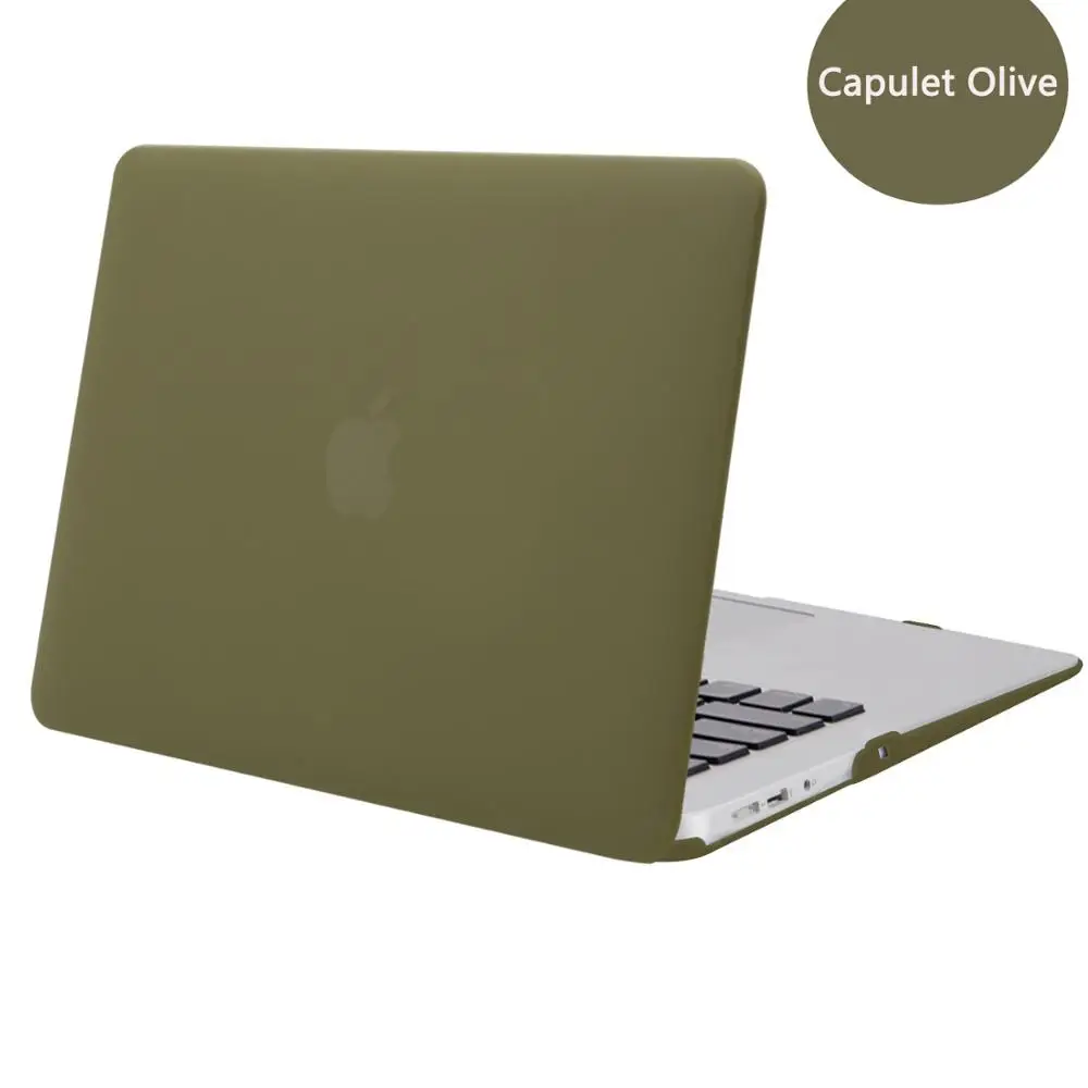 Matte Capulet Olive MOSISO матовый/кристалл чехол для ноутбука MacBook Air 11 retina 12 Обложка Pro 13 15 Touch Bar A1706 A1707 A1989 A1990 A1932 - Цвет: Matte Capulet Olive