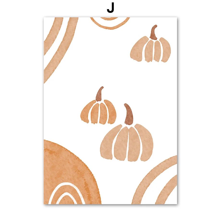 thumbnail image 1 of Cuadro sobre lienzo para pared, diseño de campo otoñal, mariposa, calabaza, carteles nórdicos abstractos e impresiones, imágenes para la decoración del hogar y la sala de estar, 1 of 5