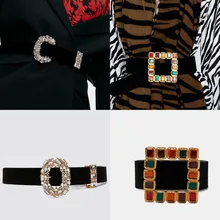 Vedawas ZA Макси пояса с кристаллами для женщин ювелирные аксессуары пирсинг разноцветный кристалл пряжка цепь тела xg3338