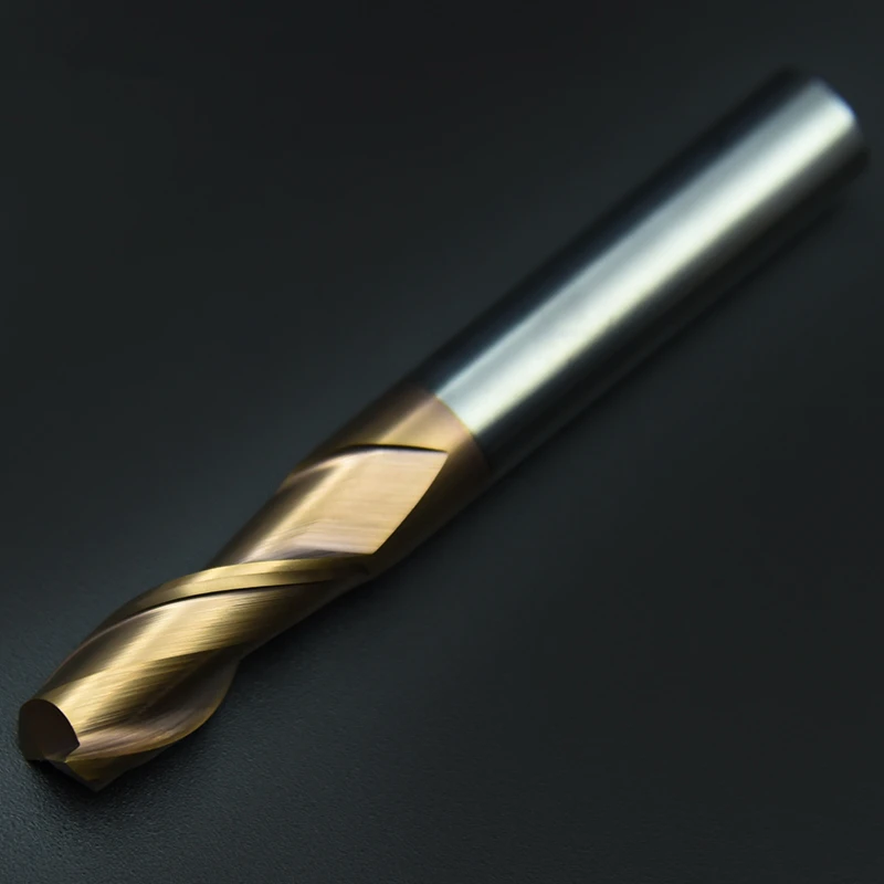 HRC55-1PCS, твердый карбид cnc Концевая мельница, 2 края покрытие tialn спиральная фрезерная головка, плоский конец стальной резак