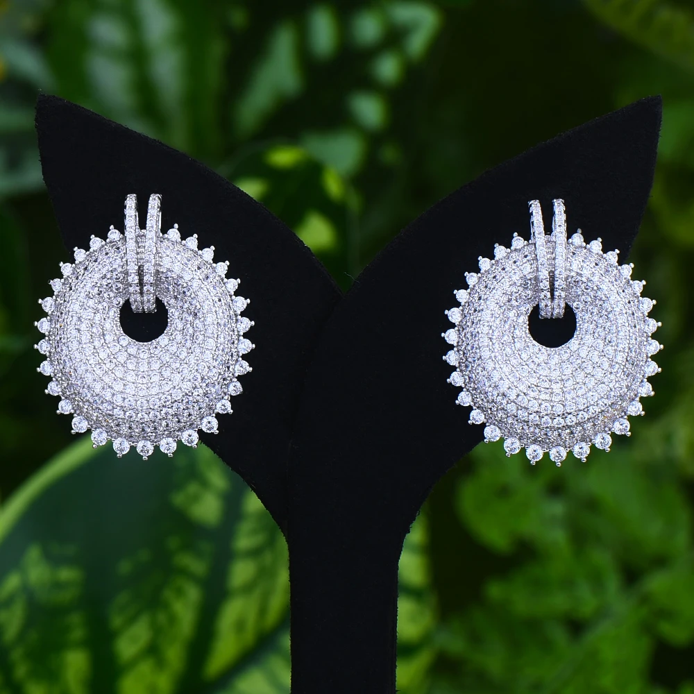 

GODKI Jimbora Trendy AAA Cubic Zirconia Stud korean Earrings For Women Charm Wedding Patry Jewelry Crystal Earrings Girls Gift