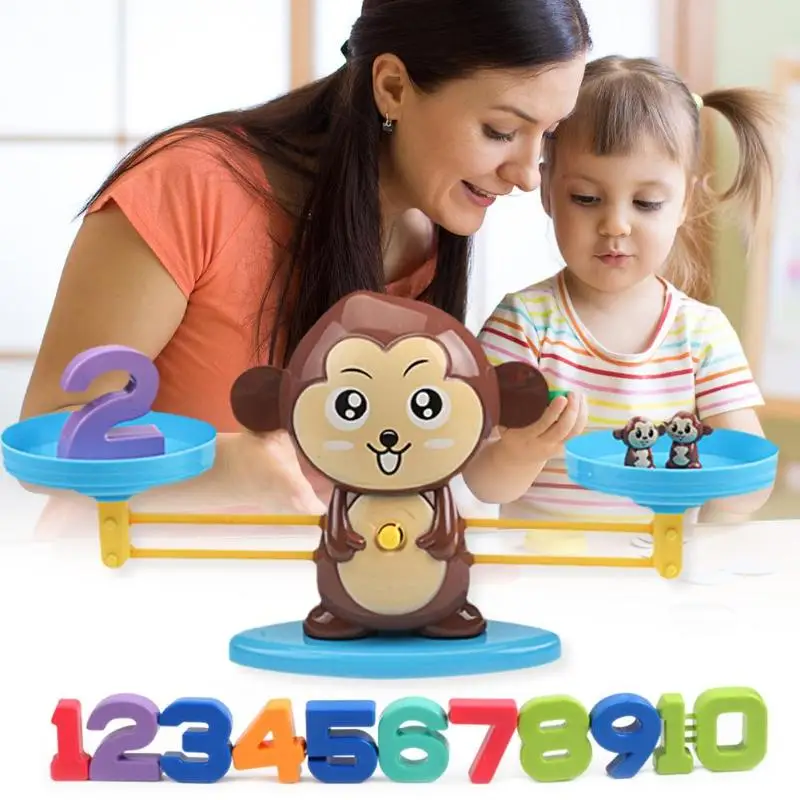 Monkey Balance Counting Toys Fun Number Learning Material Educational Toy Toddler Math Games for Children