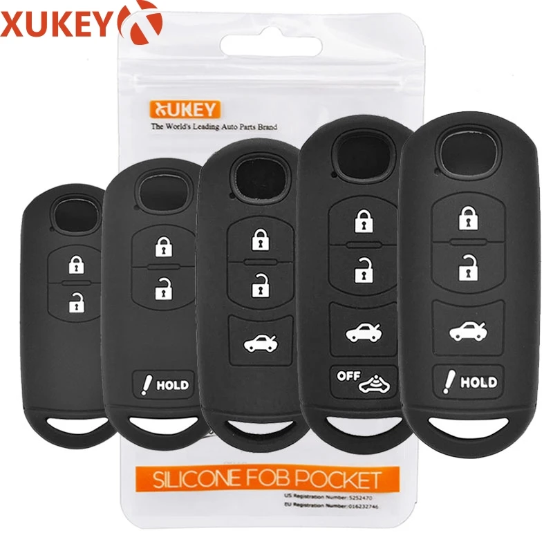 For MAZDA 2 3 5 6 CX-5 CX-7 MX5 Silicone Remote Key Case Fob Cover Protector