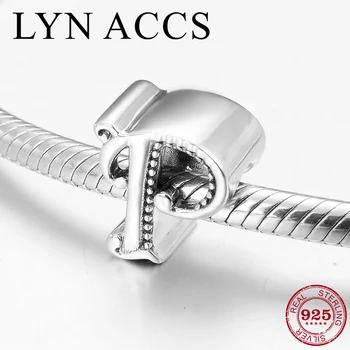 

Wholesale Metal Alphabet Beads 925 Sterling Silver Letter P DIY Making Fit Original LYNACCS Charms Bracelet Jewelry Accessories