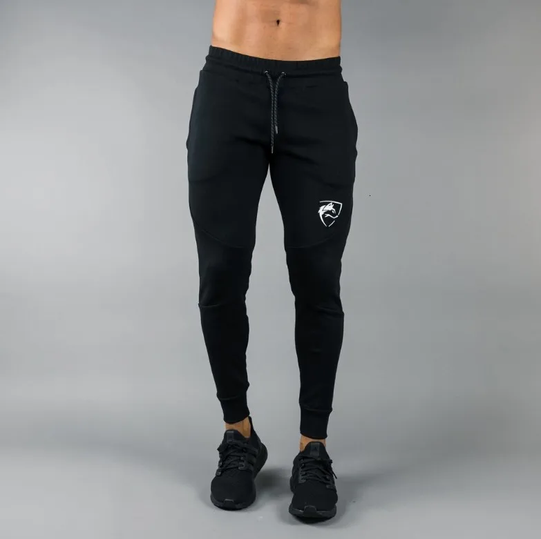 Новинка года. Мужские брюки для бега ALPHALETEGyms. Повседневные модные брендовые спортивные брюки для фитнеса. Мужские повседневные брюки Snapback - Цвет: black