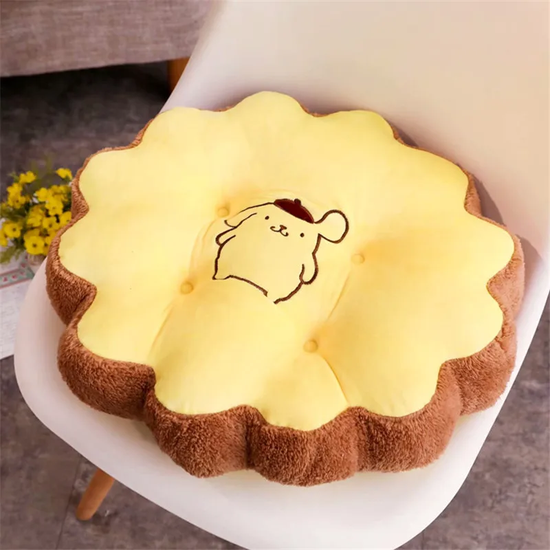 Cartoon cute Flower Biscuit Modeling Plush Cushion Sofa Pillow winter thickening office chair cushion backrest