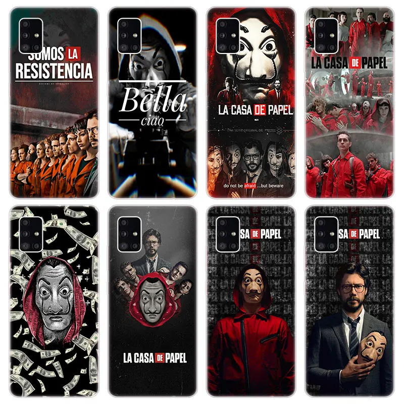 La Casa De Papel Money Heist Case for Samsung Galaxy A03S A10S A20E A20S A21 A30 A40 A42 A90 J2 J3 J5 J7 2016 2017 J6 J8 + 2018 | Мобильные