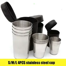 Outdoor Mini Stainless Steel Small Wine Cup Camping Travel Portable Water Cup Outdoor Travel Camping Cup Tableware Accessories