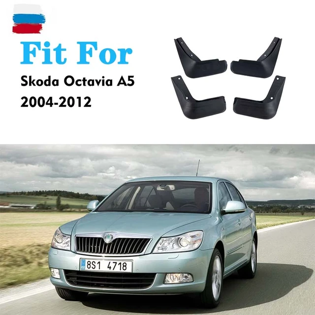 4 Uds. Guardabarros de coche para Skoda Octavia A5 2005 ~ 2012, guardabarros  automático, guardabarros delantero y trasero, accesorios para coche -  AliExpress