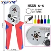 YEFYM Kit HSC8 6-4/6-6 Crimping Pliers YE-1R Stripping Cutting Plier 1020pcs/box Tube Terminal Suit Brand Electric Tools Set ► Photo 3/6