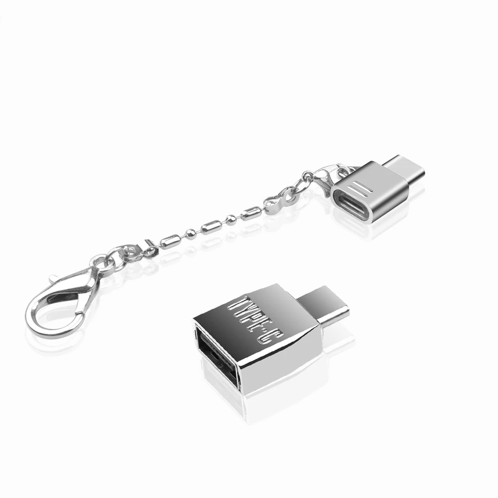 Адаптер type-C Micro USB 2,0 Женский к USB 3,1 Тип C штепсельный кабельный переходник USB-C OTG type-C конвертер данных зарядный адаптер серебристый