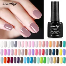 SENALAY Гель-лак для ногтей, Лаки, основа, верхнее покрытие, Полупостоянный УФ светодиодный гель для ногтей, маникюрный набор для ногтей
