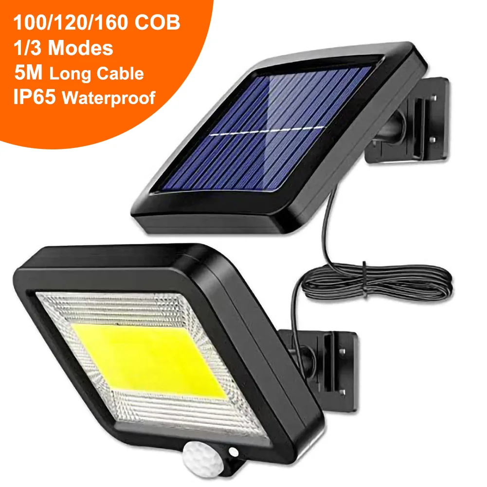 2 x Solar Light 34 LED Outdoor Motion Sensor Waterproof Wall Light Lamp 3 Modes 