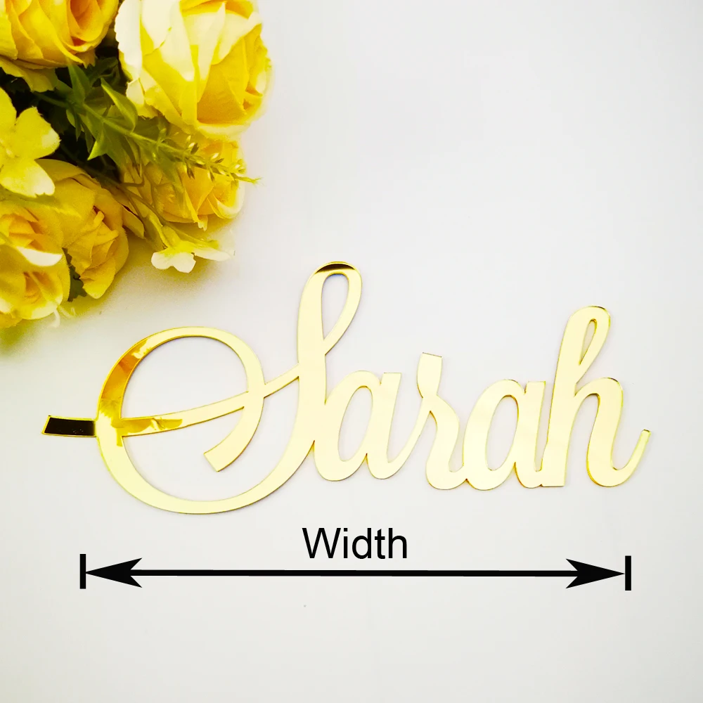 Personalized Rose Gold Baby Name Wall Sign for Nursery or Event Decor