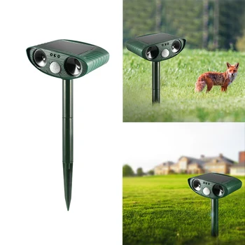 

Outdoor Cat Dog Ultrasonic Repellent Solar Powered And Waterproof Animal Repeller Eco-Friendly Deterrent Scarer Pest Control
