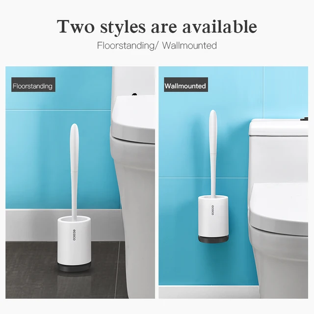 Ecoco Wc Kefe És Tartó Gyors Lefolyó Szerszámok Háztartáshoz Mosdó Fürdőszoba Kiegészítők Készletek - Image 4