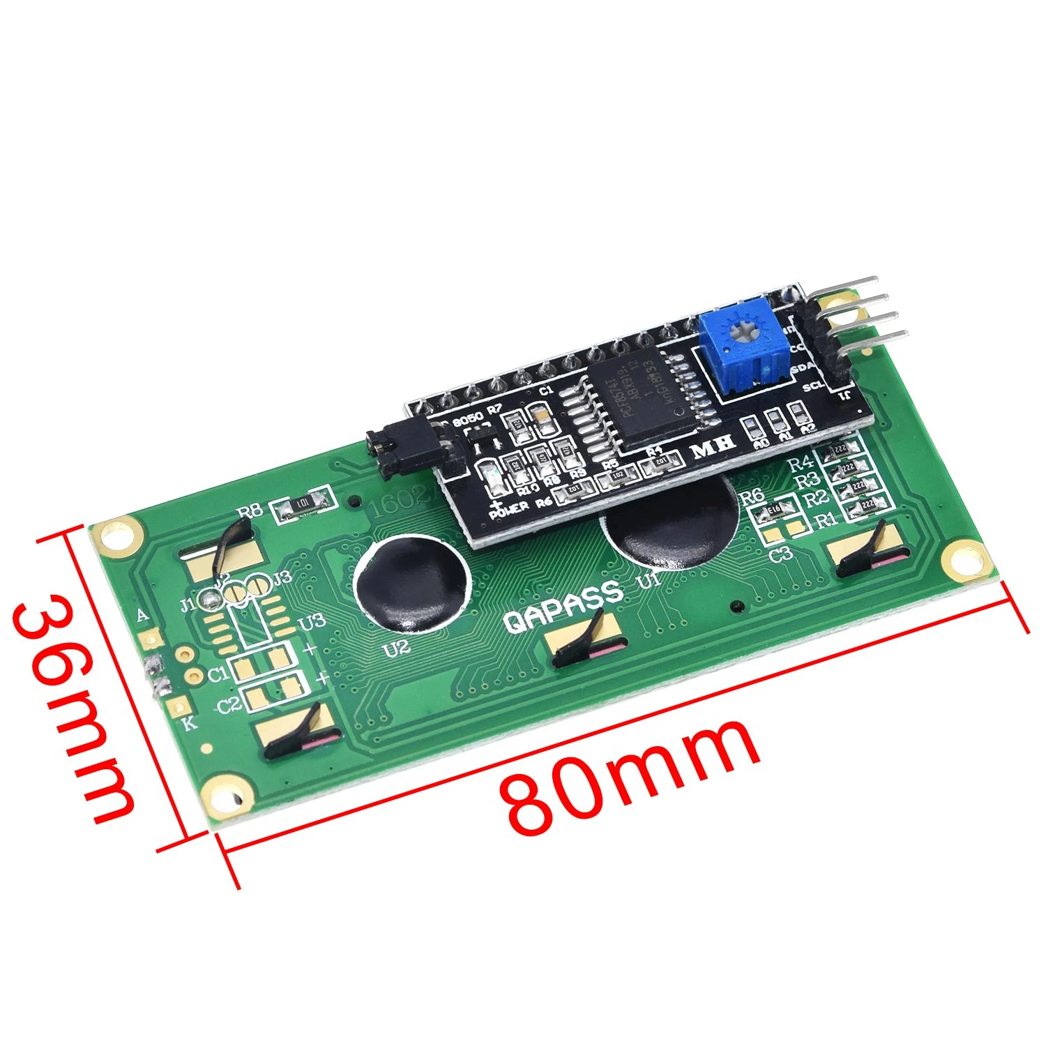 1 шт. ЖК модуль Синий Зеленый экран IIC/I2C 1602 для arduino LCD UNO r3 mega2560 LCD1602|module adapter|module