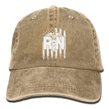 RN флаг Американский флаг джинсовая шляпа Регулируемая мужская стрейч бейсболка