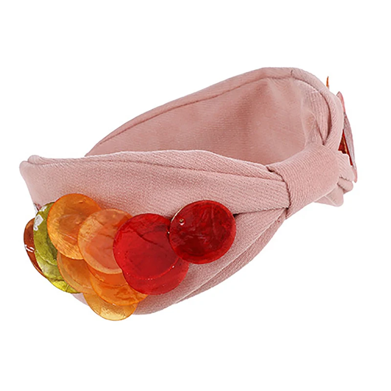 

ZHINI New Personality Design knotted Headbands for Women 2021 Fashion LuxuriousAcrylic Sheet Decoration Handmade Hair Jewelry