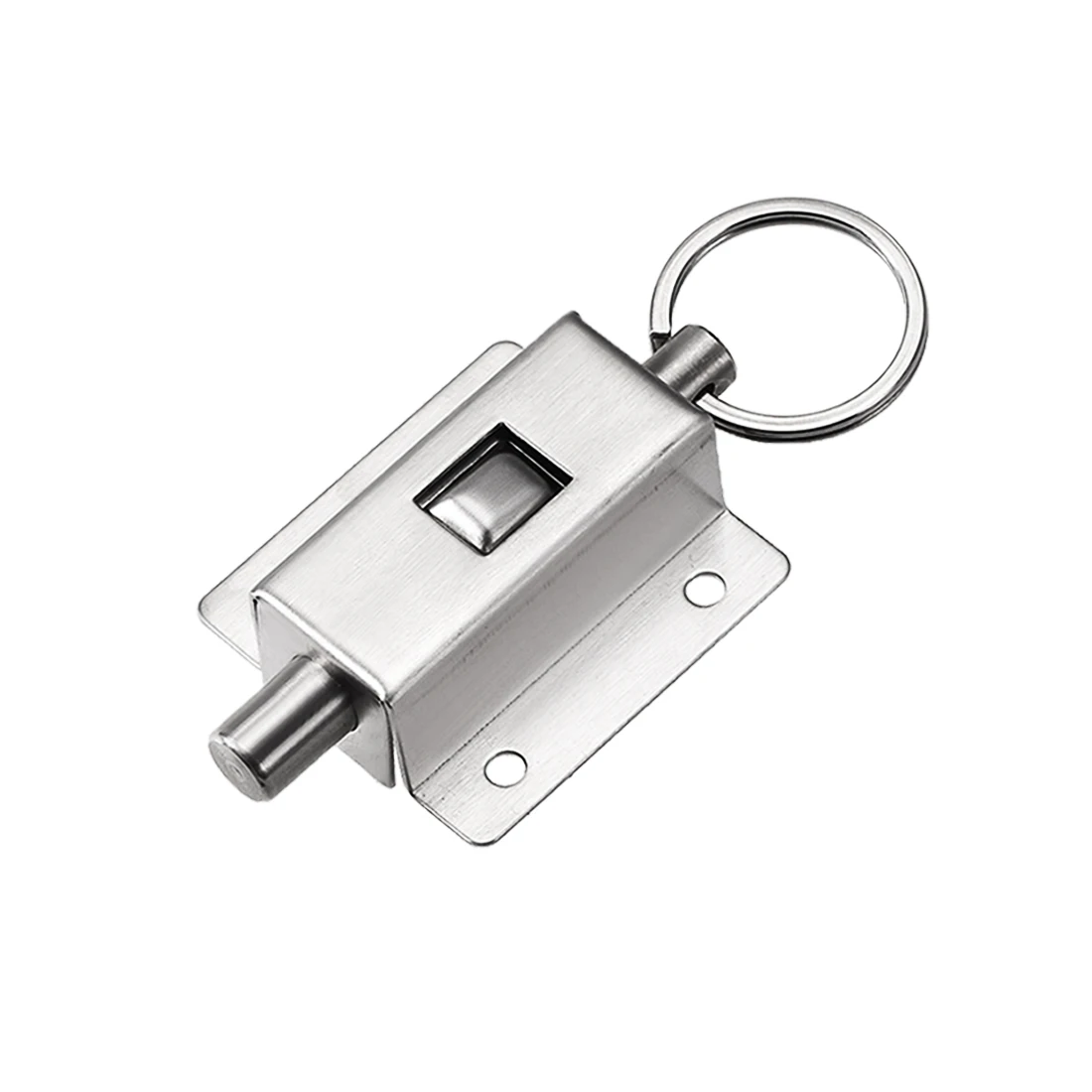 uxcell Door Barrel Bolt Stainless Steel Ring-Pull Spring Loaded Auto Sliding Latch door latch