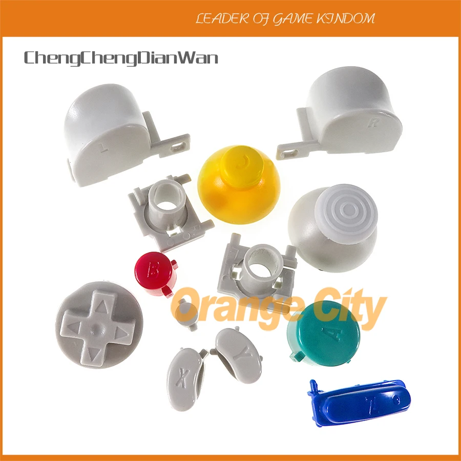 10Set Abxy Z Keypad L R Pulsanti Per Nintend Ngc Controller Colorato Set Completo Thumb Touch Button Keys Game Joystick Cover Cap
