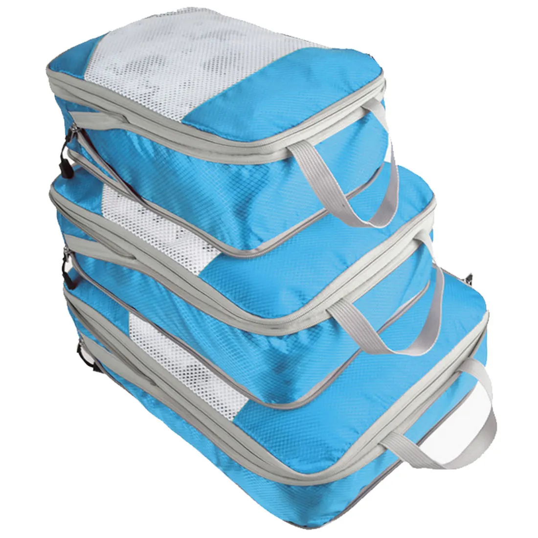 Сумка для путешествий, нейлоновая, дышащая, одноцветная, для путешествий, складной органайзер, сжимаемая сумка для хранения - Цвет: blue