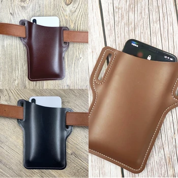 

Men Cellphone Loop Holster Case Belt Waist Bag Props Leather Purse Phone Wallet