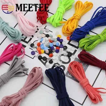 

Meetee 21/43M 5mm Hollow Elastic Band Nylon Rope for Flat Spring Bands Adjust Earband DIY Underwear Strap Sewing Material EB036