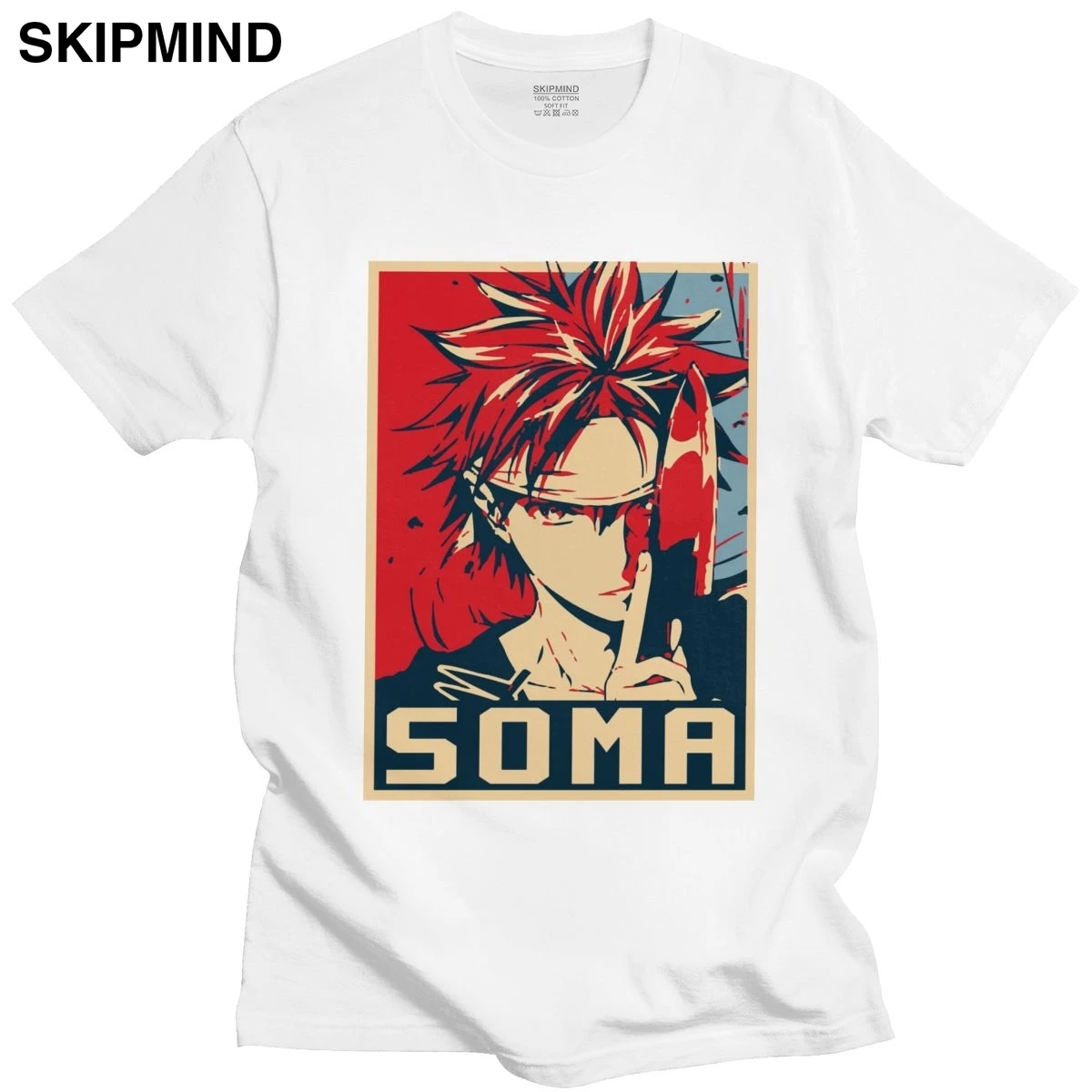 Потрясающая футболка Shokugeki No Soma Мужская с коротким рукавом рисунком Аниме Манга