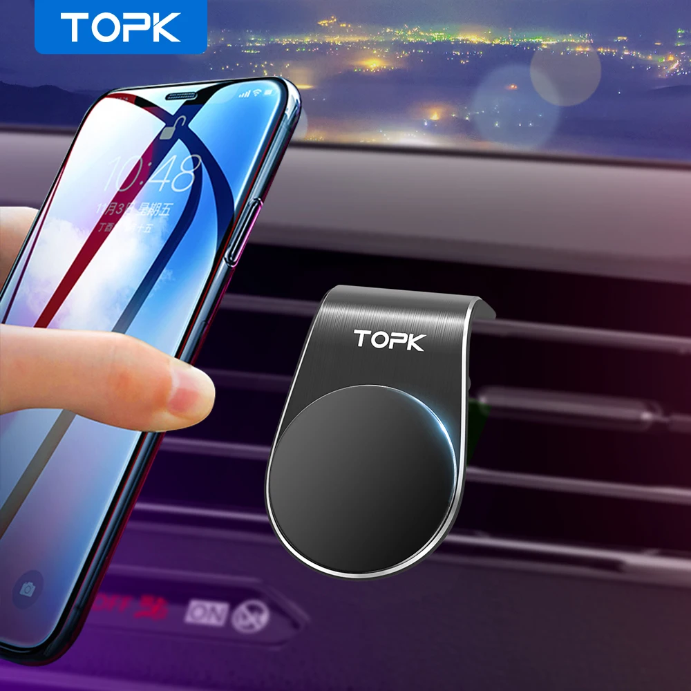 Магнитный автомобильный держатель для телефона TOPK портативный l образной формы